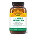 Country Life L-Lysine 1500mg Capsules met Vitamine D & Vlierbessen 