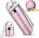 Metal Travel pil Organizer, draagbare Weekly pil Box, Waterdichte Grote Aluminium Legering 7 dagen Vitamine Container, BPA Gratis Dagelijkse Medicine Organisator Houder voor Vitamine, Supplement, Visolie (Cute Pink)