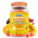 Liposomal Vitamin C Gummies 1000 mg for Adults, High Absorption VIT C Supplement with Elderberry, Quercetin, D3, Zinc for Immune, Antioxidant Support & Seasonal Wellness, Sugar Free, Vegan, 60 Count