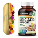 BIO KRAUTER Uric Acid Support Capsules 1200 mg Blend - 100 Tel - Niersupplement w/Tart Cherry 10:1 Extract - Melkdistel en Kurkuma Extract - Veganistisch