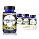 Lunakai USA Made Nattokinase Supplement – 400mg Natto Enzyme, 8000 FU per Serving – Heart & Circulation Support – Non-GMO, 4000 FU Capsule - 3 Pack