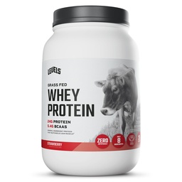 Niveaus Gras Fed Wei Proteïne Poeder, Geen Kunststoffen, 24G eiwit, Aardbei, 2LB
