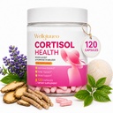 Cortisol Supplement for Women, Cortisol Manager with Ashwagandha, Magnesium, L-Theanine, Vitamin D3, B6, Lions Mane for Mood & Sleep Support Vegan, 120 Capsules, 60-Day Supply