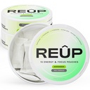 REUP Caffeine Pouches 80mg 15 Pouches per Can L-Theanine L-Tyrosine Alpha-GPC Vitamin C 3 Pack Wintergreen