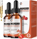 Magnesium Glycinate Liquid Drops, 1000 mg Liquid Magnesium Supplement met Bromelain, Vitamine B6 C D, Hoge Absorptie Magnesium Complex voor Nacht, Spier en Energie Ondersteuning, 1 Fl Oz (Pack of 2)
