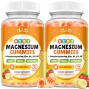 Magnesium Glycinate Gummies for Kids, Brain Supplement for Memory and Focus with Phosphatidylserine, L-Theanine, Zinc for Kids & Adults Sleep Cognition Calm, Strawberry & Banana Flavor 120ct