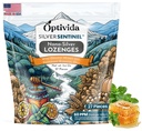 OPTIVIDA Health Collective Silver Lozen met honing- en citroenolie (1 Pack) - Soothing Sore Throat Lozen voor volwassenen met hoest Relief & Snelwerkende Nano Silver Formula for Immune Support, 60 Ppm