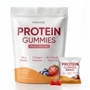 Protein Gummies, 24g Total Protein per Bag with Collagen & Biotin, 6 Individually Wrapped Packs, Hair, Skin & Nail Health Support, Low Calorie, 1g Net Carb, 60 Gummies