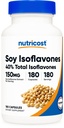 Nutricost Soy Isoflavones 150mg, 180 Veggie Capsules - Glutenvrij, Niet-GGO, Vegetarisch Vriendelijk