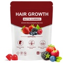 Lumin Hair Gummies with Biotin & Collagen, Mixed Berry Flavor, Supports Healthy Hair Growth & Strength, Skin & Nails, Vegan & Non-GMO, 60 Gummies