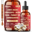11in1 Mushroom Supplement Liquid Drops – Brain, Immunity & Energy Support - Mushroom Complex with Lion’s Mane, Reishi, Turkey Tail, Cordyceps, Ashwagandha, Maitake, Shiitake - 1 FL Oz - 60 Day Supply