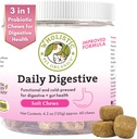 Wholistic Pet Organics: Probiotische Kauwen voor Honden Digestieve Gezondheid - 60 Telling - Hondenprobiotica en spijsverteringsenzymen - Ondersteuning Gut Health Immune Supplement voorkomt hondenverteringsproblemen