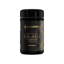 PUROVITALIS Calcium AKG (Ca-AKG) 600mg with L-Carnitine, CoQ10 & Vitamin B12, Bone Strength & Energy Supplement, 1-Month Supply (60 Vegan Capsules)