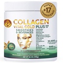 Vital Life, Collagen Peptides Powder – Hydrolyzed Collagen with BioSynergy Formula & 17 Super Ingredients, Mint & Lemon Flavor, 26 oz, Supports Hair, Skin, Nails, Bones & Joint Health for Women & Men.