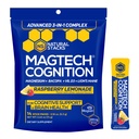 MagTech Magnesium Cognition - Focus Supplement w/Lions Mane Mushroom & Magtein Magnesium L-Threonate, Glycinate, Taurate - Supports Cognition & Brain Health* - Bacopa for Mental Clarity - 14 Servings