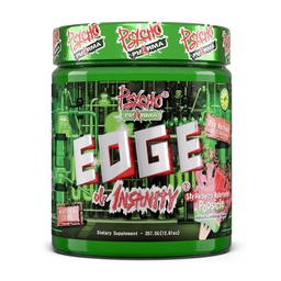 Psycho Pharma Strongest High Stim Preworkout Powder - Edge of Insanity - Most Intense Pre Workout Supplement for Pumps, Strength, Energy and Feel Good Focus. Rivals Famous PWOs of The Past