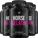 Horse Gelatin Capsules – HorseGelatin Advanced Formula Pills Natural Ingredients Dietary Supplement - 5 Pack - 300 Capsules