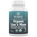 Organic Lion's Mane Mushroom Supplement, USDA Organic, Non-GMO, Vegan, Gluten Free, 60 Capsules