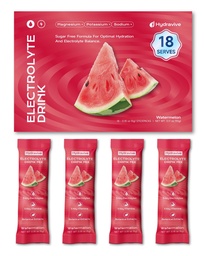 Hydration Electrolyte Powder 18 Packs – Sugar Free Liquid Daily IV Drink Mix | 1,000mg Total of 5 Electrolytes, 5 Vitamins | Ashwagandha, L-Theanine | Non-GMO (18, Watermelon)