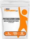 BulkSupplements.com Poudre de potassium BHB - Poudre de bêta-hydroxybutyrate, supplément de BHB - Sans aromatisants et sans gluten, 9g par portion, 500g (1,1 lb) (paquet de 1)