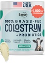 4000mg 800 IgG Grass Fed with Probiotics Bovine Colostrum Powder Supplement for Kids & Adults with Immunoglobulins (132 Grams, Unflavored)