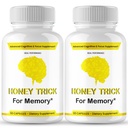 Honey Trick Capsules, Official Honey Trick Supplement for Brain Health & Memory Support - Maximum Strength, Advanced Formula Nootropic Pills, All Natural HoneyTrick Support Reviews (2 Pack)