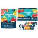 Venture Pal Electrolyte Hydration Bundle – Sugar-Free Chewable Tablets (80ct) + Electrolyte Powder Packets (16ct) for Rapid Hydration, Sports Recovery & Travel | Keto & Vegan Friendly