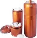 Twee-laags pil Organisator, waterdichte pil Container, pilhouder kan pillen alle groottes, vitamines, kabeljauw lever olie, supplementen en medicatie, Rv producten, grootte:1,6 x 1,6 x 4,4 in(Orange)