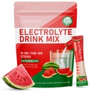 Elektrolyten Poeder Pakjes - Suikervrij, Natuurlijk Gearomatiseerd, 10 Electrolyte & Vitamines Electrolyte Drink Mix - Watermeloen Smaken, Keto Vriendelijk, Veganistisch, Niet-GMO, 18 Packets