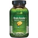 Irwin Naturals Cerveau Réveillez-vous Amélioration de la performance mentale, accent accru, clarté et concentration - puissant booster nootrope avec L-Theanine, Bacopa, MCT et InnovaTea - 60 Softgels liquides