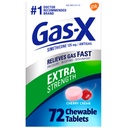 Gas-X Extra sterkte Kauwbare gasrelief Tablets met Simethicone 125 mg voor opblaashulp, Cherry - 72 Tel.