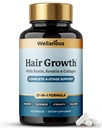 Women's Hair Growth Supplement – Biotin 10,000mcg with Keratin, Collagen & Ashwagandha – 21-in-1 Hair Vitamins for Women & Men – Thickness, Strength & Fullness – 60 Capsules