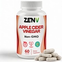 ZENV Apple Cider Vinegar Gummies with Herbal Blend - 90 Count Natural Apple Flavor Dietary Supplement, Gluten Free & Non-GMO