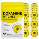 Vegan Dopamine Patches Extra Strength - 30 Plant-Based Patches for Mood, Positivity & Emotional Energy, Supports Dopamine Serotonin Balance, Easy-Use Transdermal Wellness Patch for Men and Women