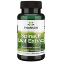 Extrait de feuilles d'épinards de Swanson - Supplément à base de plantes favorisant la santé générale - Préparation d'aliments verts avec les thylakoïdes et la chlorophylle bénéfiques - (60 capsules de légumes, 650mg chacune)
