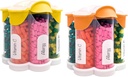 Extra grote pil Organizer dagelijks, wekelijks, maandelijkse supplement fles, schattige Blossom pil Dispenser met 7 XL Compartments (2 Pack Combo) (oranje en geel)