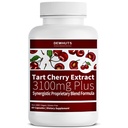 5 in 1 Tart Cherry Extract 3100mg with Bromelain & Chanca Piedra - Support Healthy Uric Acid Levels Already Within Normal Range, Joint Comfort, Non-GMO Vegan Gluten-Free, 60 Capsules