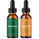 mullein Inhale & Soothe Drops for Lungs: 2 x 2oz Instant Cooling Herbal Tincture & Lung Recovery Formula Set - Eliminate Mucus, Refresh Airways, Power-Up Immunity, & Restore Your Breathing