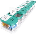 Odaro Extra Large Weekly Pillen Organisator 2 keer per dag, Pill Box 7 Day Am Pm te houden dagelijkse medicijnen vitamine en supplementen - Cyaan