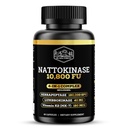 Black Forest Nattokinase 10,800 FU with Vitamin K2 MK-7 – Soy-Free Triple Enzyme (Lumbrokinase & Serrapeptase) – Enteric Coated Vegan Capsules for Overall Wellness Support – 60 Capsules