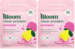 Bloom Whey Clear Protein, Raspberry Lemonade 10 Servings, 9.07 fl oz (Pack of 2)