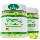 NEVISS (2 Pack) Vegan Multivitamin for Women & Men with Methyl B12, D3 K2, Plant Based Omega 3, Iron, Choline, Zinc, Whole Food Daily Vitamins Gummies for Vegans & Vegetarians, Sugar Free