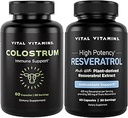 Vitale vitamines Colostrum Capsules met Vitamine C, Zink + Resveratrol Capsules
