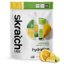 Skratch Labs Hydration Sports Drink Mix with Caffeine – Real‑Fruit Electrolyte Powder for Fast Hydration & Energy | Lemon Lime | 20 Servings | Non‑GMO, Clean Ingredients
