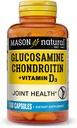MASON NATUURLIJKE Glucosamine Chondroitin Plus Vitamine D3 - Ondersteunt gewrichts- en botgezondheid, verbeterde mobiliteit en flexibiliteit, 160 capsules