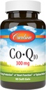 Carlson - Co-Q10, Co-Enzyme Q10, 300 mg, Energy Production & Heart Function, 60 Softgels