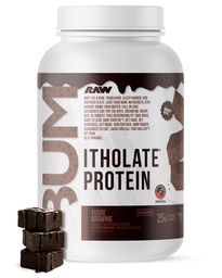 RAW Whey Isolate Protein Powder, Fudge Brownie (CBUM Itholate Protein) - 100% Grass-Fed Sports Nutrition for Muscle Growth & Recovery - Low-Fat, Low Carb, Naturally Flavored - 25 Servings