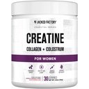 Jacked Factory Creatine for Women - Creatine Monohydrate with Collagen + Colostrum to Support Workout Performance, Lean Muscle Growth, Healthy Hair, Skin, & Nails - 30 Servings, Watermelon