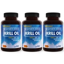 BioEmblem 3 Pack Antarctische Krillolie 1000mg Softgels, Omega-3s Olie met hoge niveaus van EPA + DHA, Astaxanthine, en Fosfolipiden, Ondersteunt Hersengezondheid, 180-Count Non-GMO, Glutenvrij, 90 dagen Levering