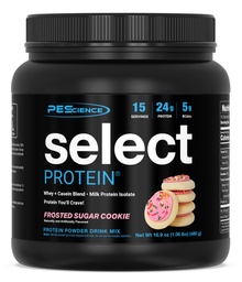 PEScience Select Protein Powder, Whey and Casein Blend, Lean Protein Powder for Women and Men, Low Calorie, Low Carb, Keto Friendly, Gluten Free, Frosted Sugar Cookie - 15 Servings